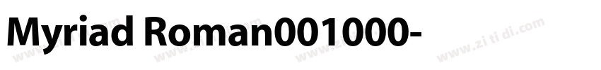 Myriad Roman001000字体转换